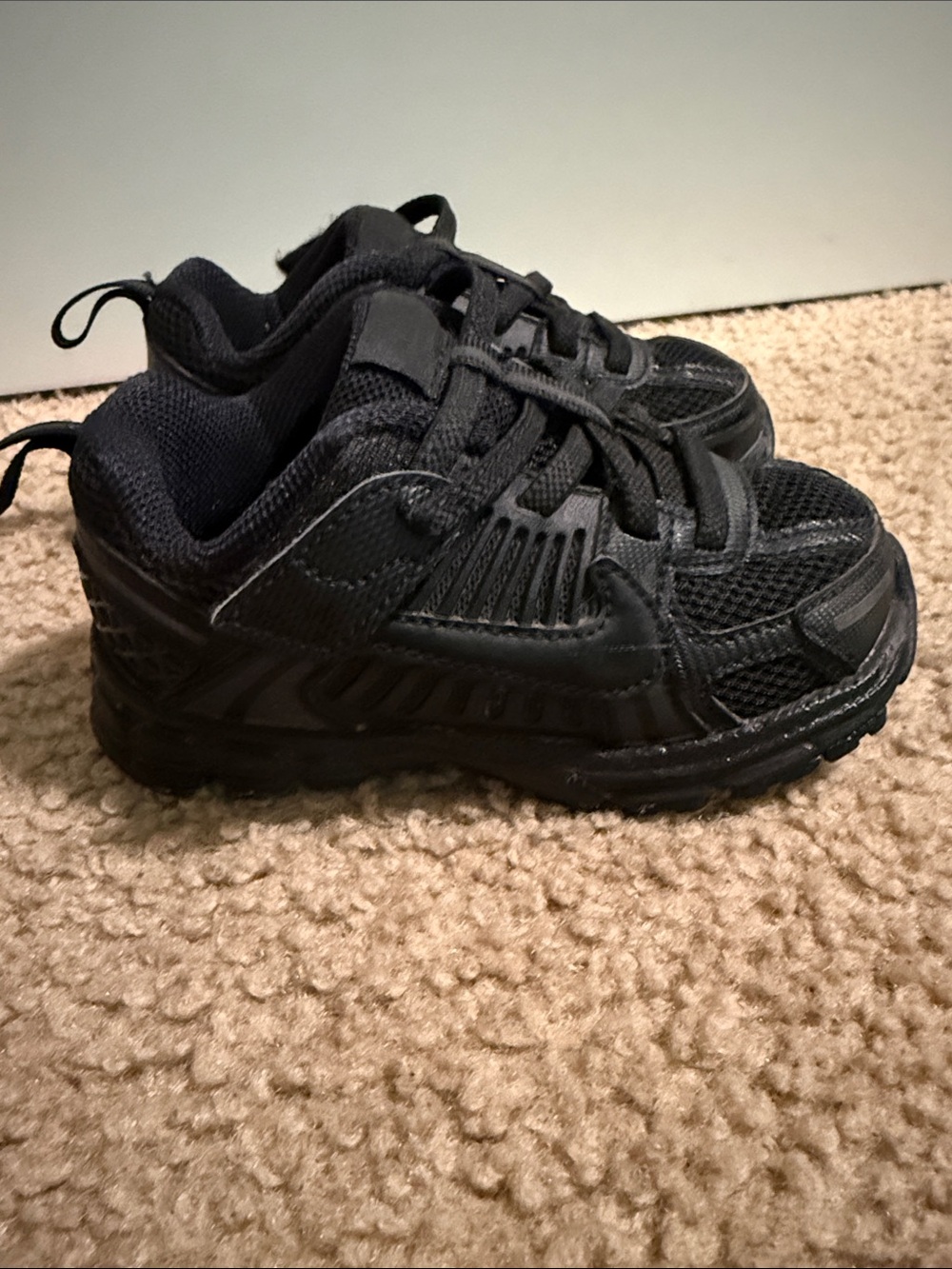 Kids All-Black Athletic Sneakers